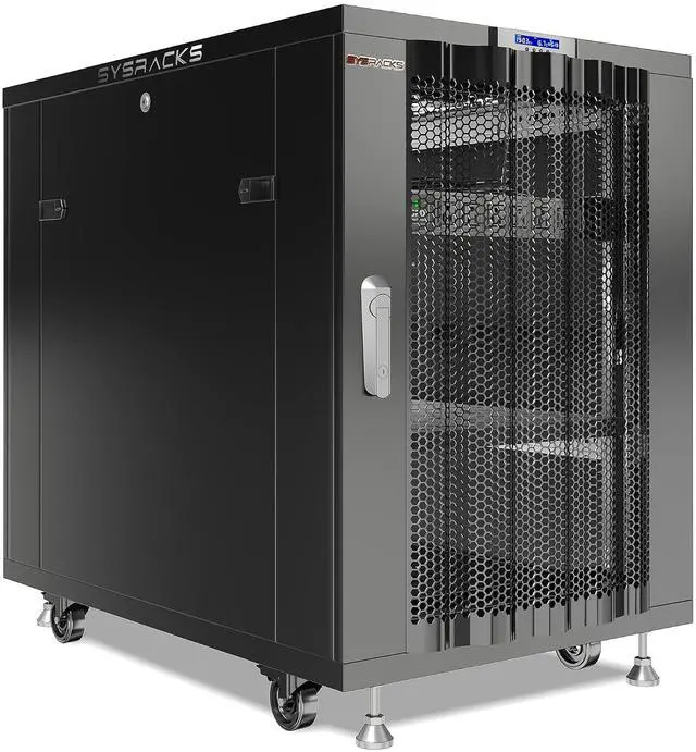 Main image of 18U Server Rack Cabinet, 39 Deep 19 Floor Standing Enclosed Network Rack for Home Lab, NAS, UPS & AV Gear, Vented Doors, 4 Fans, PDU, Shelf, 1600 lb Capacity