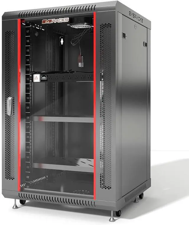 Main image of 18U Wall Mount Server Rack Cabinet 19" Network Rack Enclosure, 18" Deep Data Rack Cabinet with Fan, PDU & Shelf for IT Equipment, Switches and Patch Panel