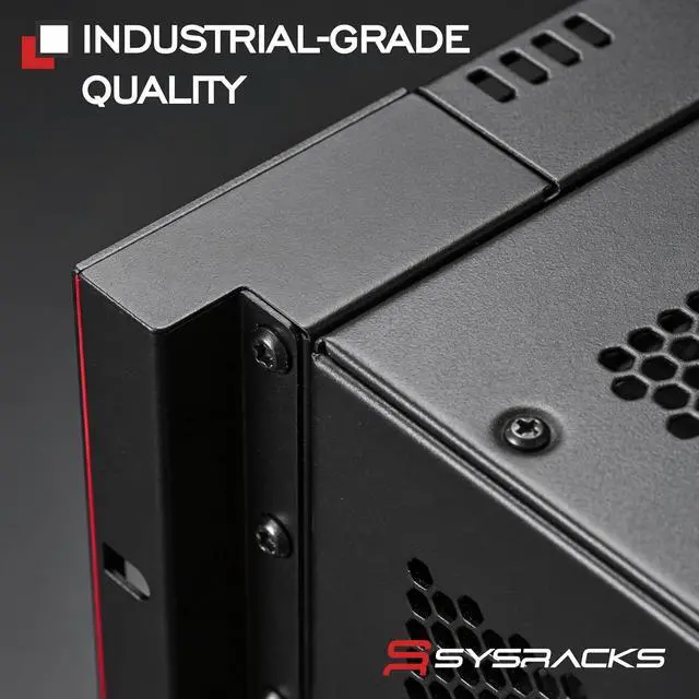 Alt view image 3 of 7 - 42U Open Frame Rack, Adjustable 24-37", 19-Inch EIA-310 | 4-post steel frame, square mounting holes, casters, cage nuts and screws