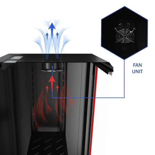 Alt view image 4 of 6 - Server Rack Wall Mount Rack - Locking Cabinet for Network - Electronics - Security - Audio - Video - AV Equipment - Data Rack - Legs/Power Strip/Shelf/Fan - 24-Inch Deep Sysracks (15U)