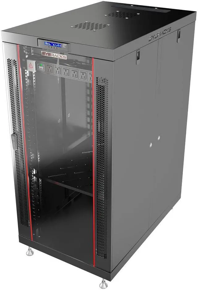 Main image of Home Lab Server Rack Cabinet 19" 22U Premium Series 35" Deep Network Rack Enclosure with Glass Door, Quiet Cooling Fans & Thermostat, PDU, Shelf, Lockable Cabinet for NAS & Home Network