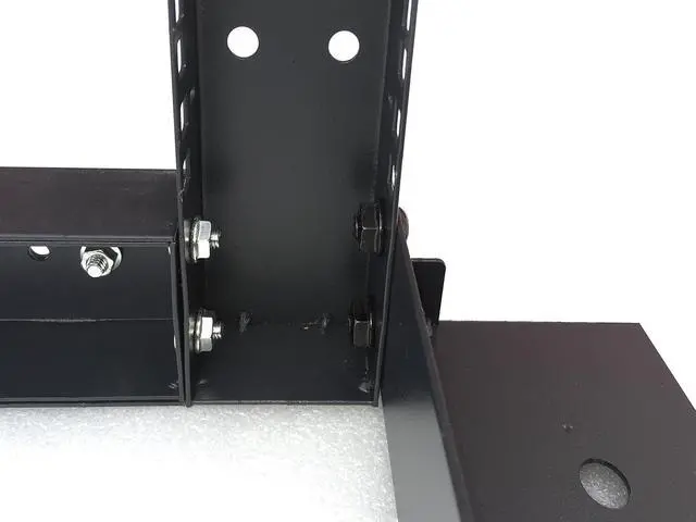 Alt view image 7 of 7 - 42U Open Frame Rack, Adjustable 24-37", 19-Inch EIA-310 | 4-post steel frame, square mounting holes, casters, cage nuts and screws