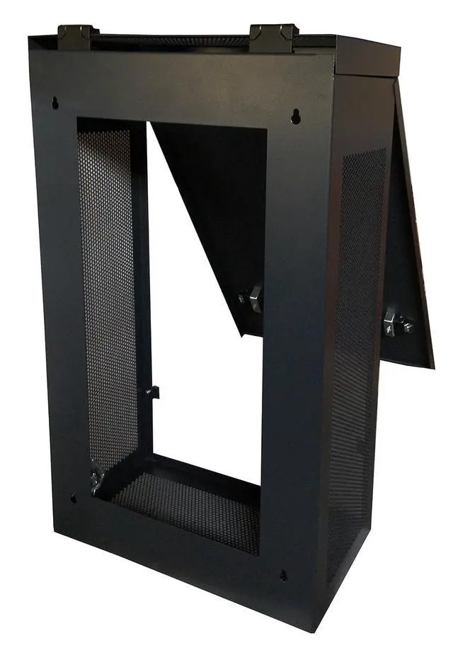 Alt view image 4 of 7 - 6U Vertical Wall Mount Server Rack Cabinet, 19 Inch Network Enclosure, 35" Full-Length Capacity, Mesh Door, Space-Saving Rack for Switches, Routers, Patch Panels