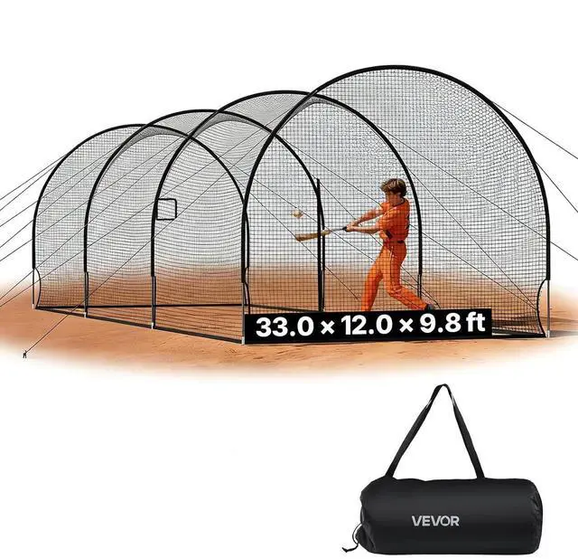 Main image of Baseball Batting Cage,Professional Softball Baseball Batting Hitting Training Net,Heavy Duty Enclosed PE Practice Portable Pitching Cage Net&Carry Bag,for Backyard,Field,Indoor&Outdoor