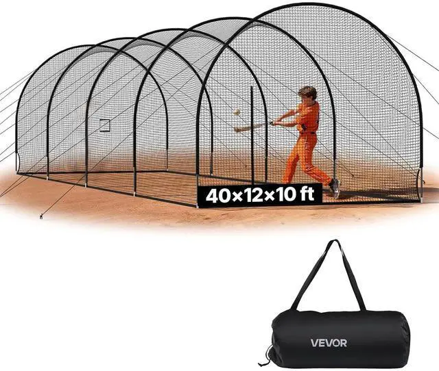 Main image of Baseball Batting Cage,Professional Softball Baseball Batting Hitting Training Net,Heavy Duty Enclosed PE Practice Portable Pitching Cage Net&Carry Bag,for Backyard,Field,Indoor&Outdoor