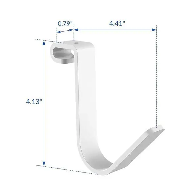 Alt view image 3 of 7 - 4 Pack Add On Storage Rail Hook Accessory for Ceiling Rack and Wall Shelving, Max Weight Capacity up to 50lbs, White