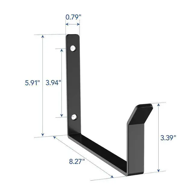 Alt view image 4 of 7 - 2 Pack Add On Storage Utility Hook Accessory for Garage Ceiling Rack, Max Weight Capacity up to 35lbs, Black