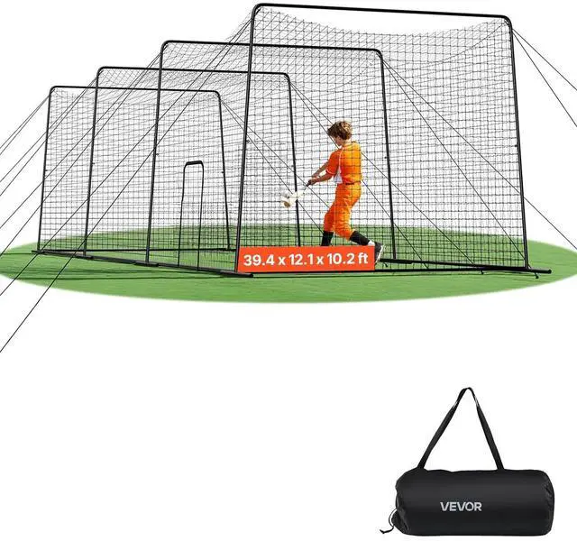 Main image of Baseball Batting Cage,Professional Softball Baseball Batting Hitting Training Net,Heavy Duty Enclosed PE Practice Portable Pitching Cage Net&Carry Bag,for Backyard,Field,Indoor&Outdoor