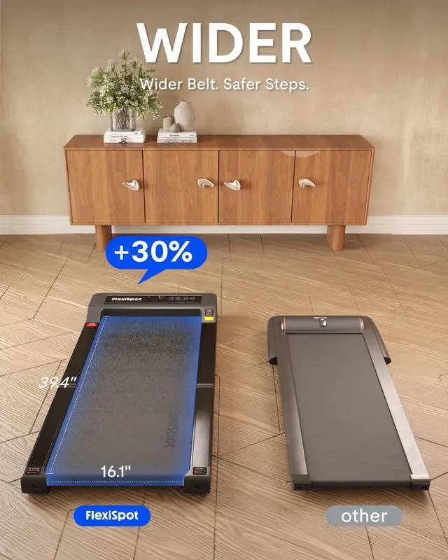 Alt view image 7 of 7 - Foldable Walking Pad Treadmill for Home Office, Under Desk Treadmill with Fold-in-Half Design, Quiet Brushless Walking Experience, 264 LBS Capacity, Easy Storage