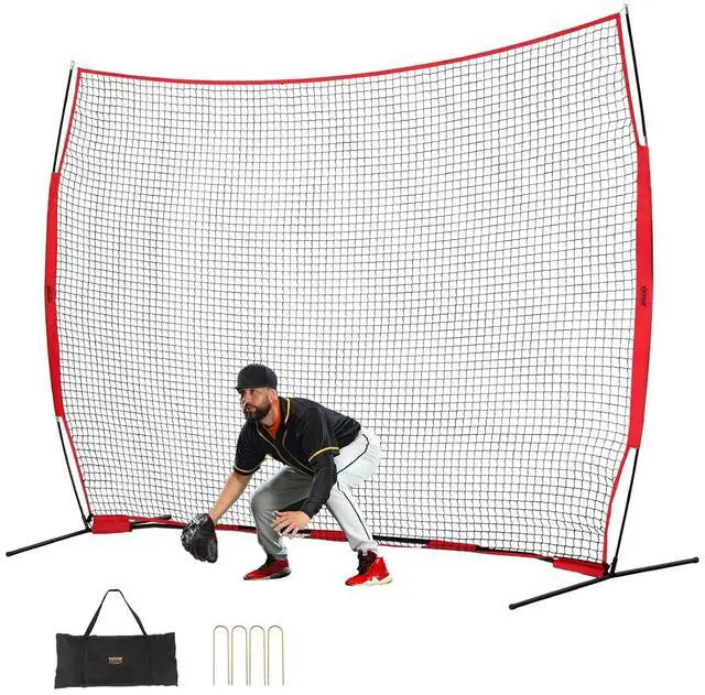 Main image of 7X7ft/12X9ft/16X10ft/20x10ft Barricade Backstop Net, Ball Sports Barrier Netting, Portable Practice Net for Baseball Softball Lacrosse Hockey Basketball Equipment Training Net
