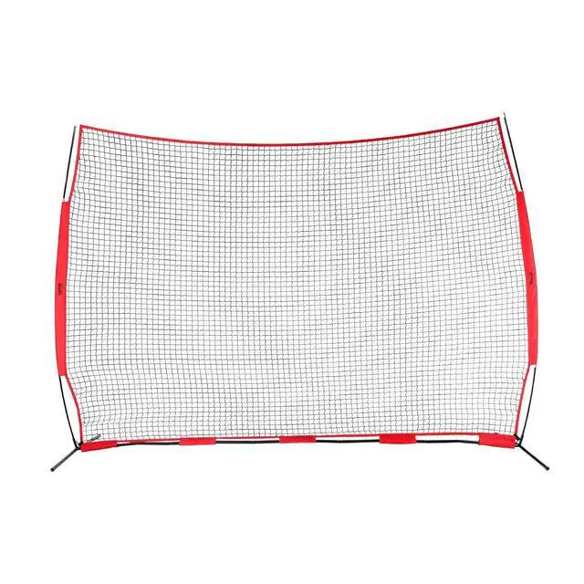 Alt view image 2 of 7 - 7X7ft/12X9ft/16X10ft/20x10ft Barricade Backstop Net, Ball Sports Barrier Netting, Portable Practice Net for Baseball Softball Lacrosse Hockey Basketball Equipment Training Net