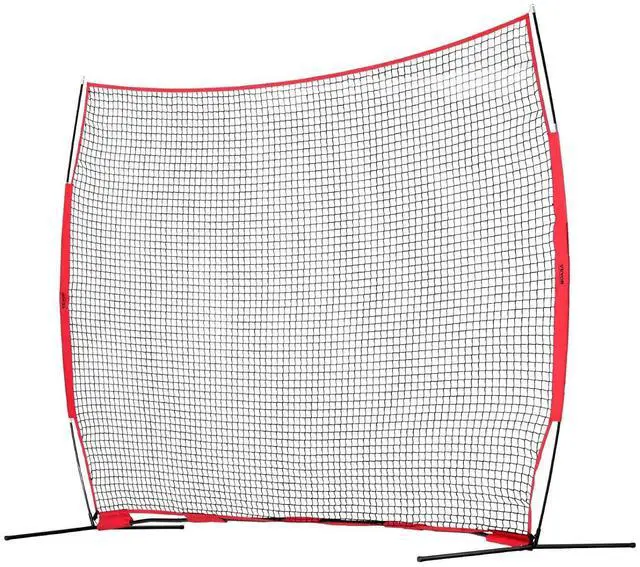 Alt view image 4 of 7 - 7X7ft/12X9ft/16X10ft/20x10ft Barricade Backstop Net, Ball Sports Barrier Netting, Portable Practice Net for Baseball Softball Lacrosse Hockey Basketball Equipment Training Net