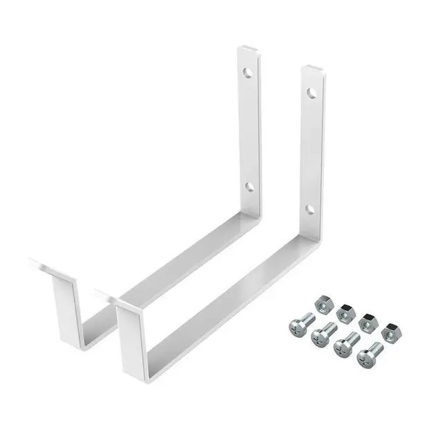 Alt view image 2 of 6 - 2 Pack Add On Storage Utility Hook Accessory for Garage Ceiling Rack, Max Weight Capacity up to 35lbs,White
