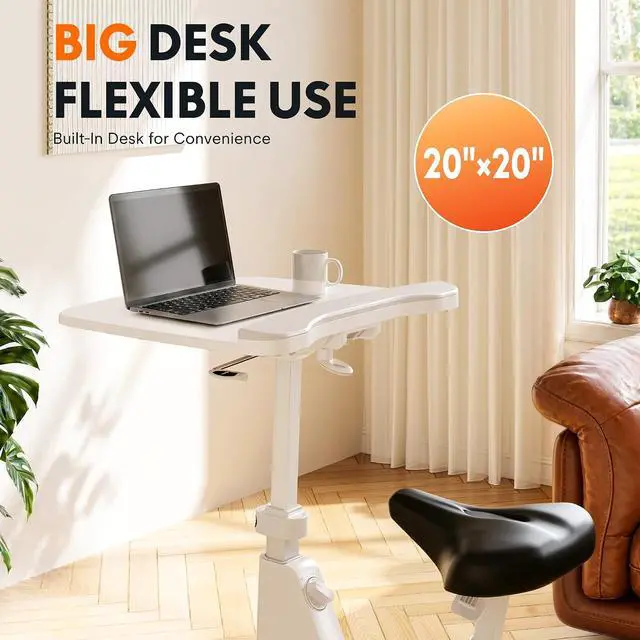 Alt view image 6 of 7 - Exercise Bikes for Home, Space Saving Under Desk Bike, Stationary Bikes Indoor Bikes with Flywheel 300LBS Heavy Duty, Optional LCD/2D Desktop/8-Level Resistance, V8/V9/V9-MAX