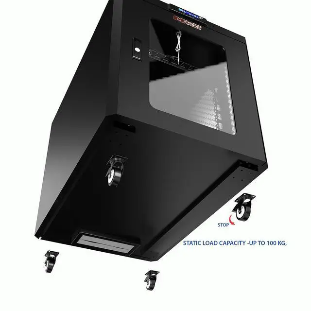 Alt view image 6 of 7 - Soundproof Server Rack Quiet - Acoustic Sound Proof Cabinet for Servers - Up to 36% Noise Reduction - Locking Server Enclosure - Silent Networking Cabinet - Noise Sound Dampening Box (15U)