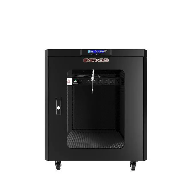 Alt view image 7 of 7 - Soundproof Server Rack Quiet - Acoustic Sound Proof Cabinet for Servers - Up to 36% Noise Reduction - Locking Server Enclosure - Silent Networking Cabinet - Noise Sound Dampening Box (15U)