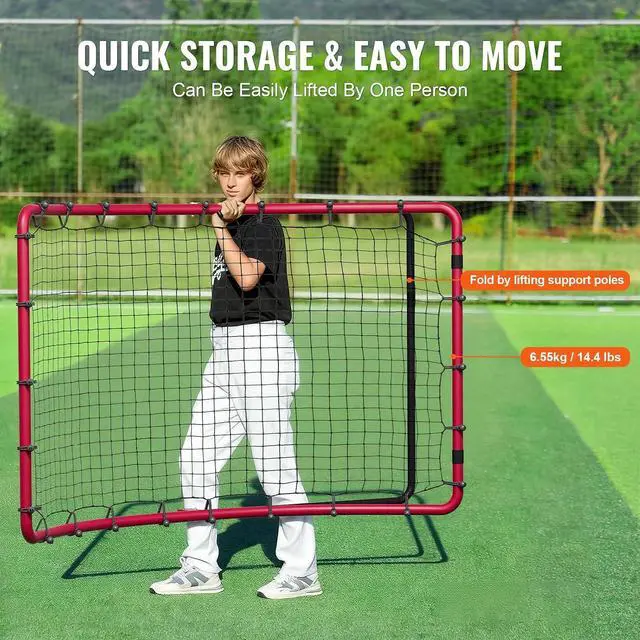 Alt view image 6 of 7 - Baseball and Softball Rebounder Net, PitchBack Baseball Pitching Net, Volleyball Pitch Return Trainer Rebound Net with Pitching Target, All Angle Fielding Rebound Net for Grounders Pop Flies