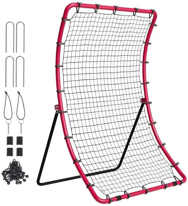 Main image of Baseball and Softball Rebounder Net, PitchBack Baseball Pitching Net, Volleyball Pitch Return Trainer Rebound Net with Pitching Target, All Angle Fielding Rebound Net for Grounders Pop Flies