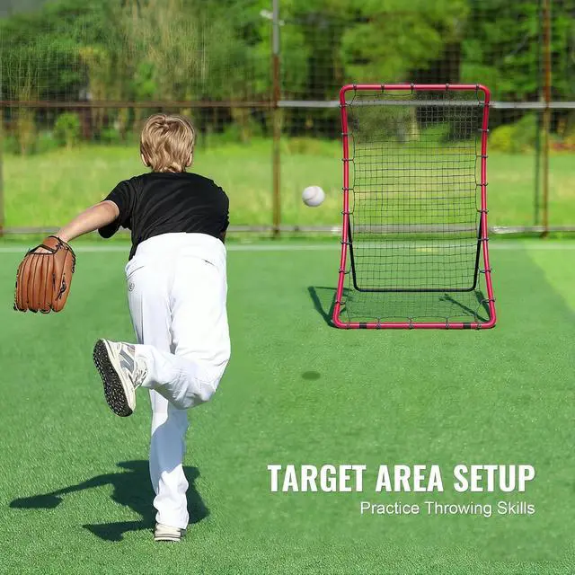 Alt view image 4 of 7 - Baseball and Softball Rebounder Net, PitchBack Baseball Pitching Net, Volleyball Pitch Return Trainer Rebound Net with Pitching Target, All Angle Fielding Rebound Net for Grounders Pop Flies