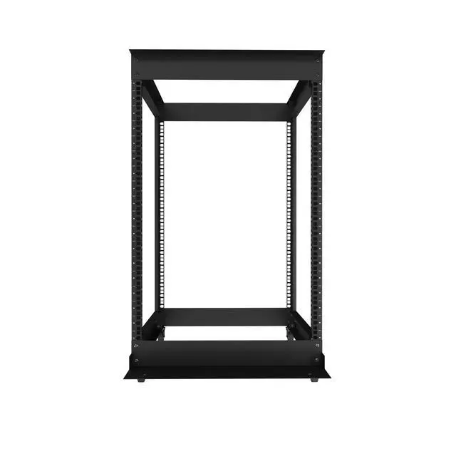 Alt view image 5 of 7 - 18U Open Frame Rack, 4-Post, 19-Inch, Casters | Open access design, heavy-duty casters, cage bolts and nuts included