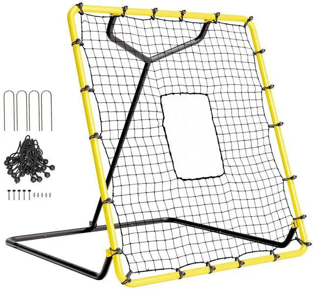 Main image of Baseball and Softball Rebounder Net, PitchBack Baseball Pitching Nest, 3-Way Baseball, Softball Pitchback Net, Fielding Trainer, Bounce Back Net for Fielding/Throwing Practice