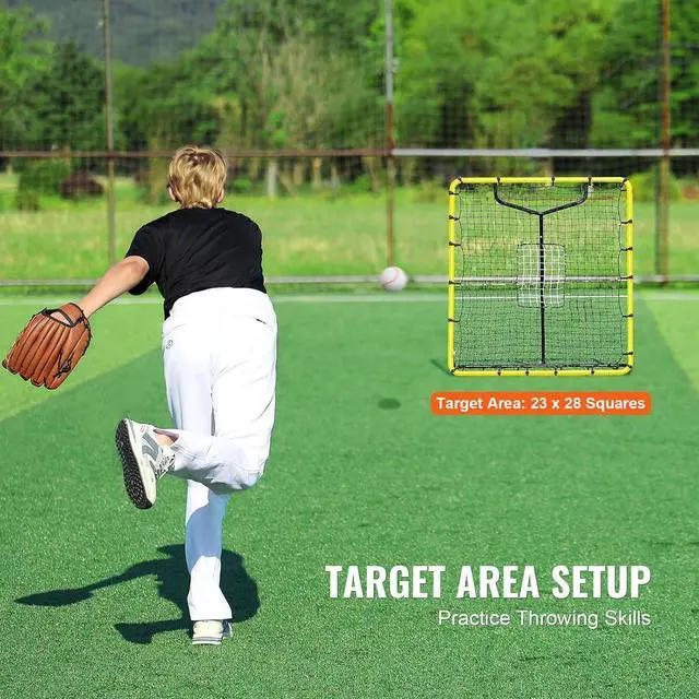 Alt view image 4 of 7 - Baseball and Softball Rebounder Net, PitchBack Baseball Pitching Nest, 3-Way Baseball, Softball Pitchback Net, Fielding Trainer, Bounce Back Net for Fielding/Throwing Practice