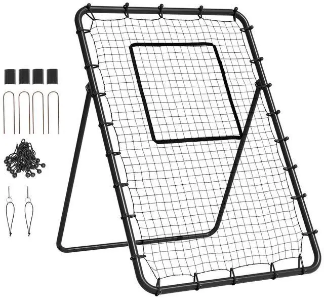 Main image of Baseball and Softball Rebounder Net, PitchBack Baseball Pitching Nest, 3-Way Baseball, Softball Pitchback Net, Fielding Trainer, Bounce Back Net for Fielding/Throwing Practice
