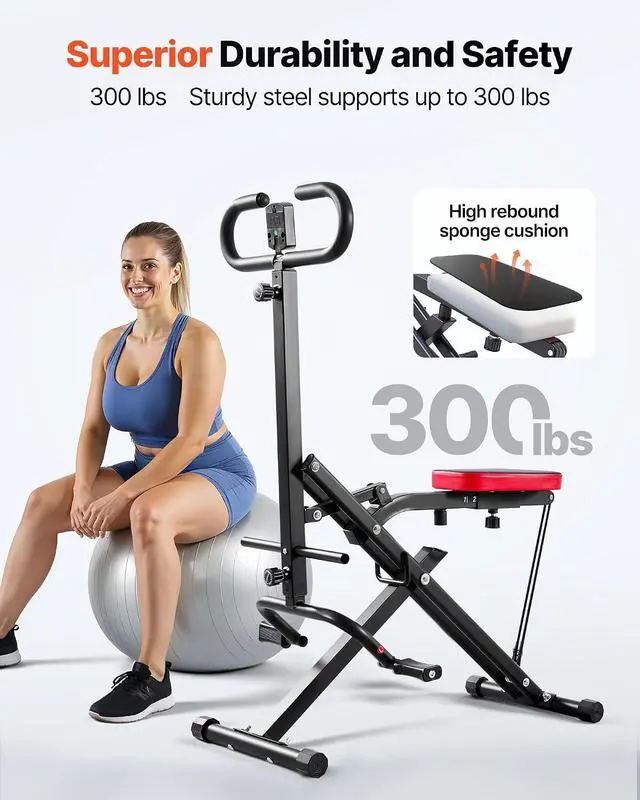 Alt view image 3 of 7 - Squat Machine, Deep Squat Rowing Machine for Home, Easy Setup & Foldable Exercise Equipment, Glute Trainer Machine with 2/3 High-Strength Resistance Bands, Glutes & Leg Home Workout Machine