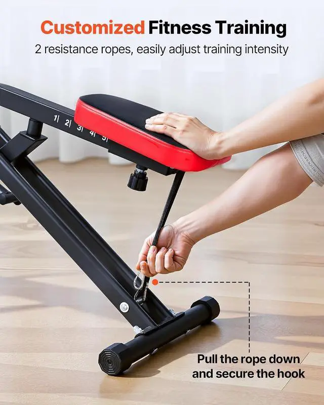 Alt view image 5 of 7 - Squat Machine, Deep Squat Rowing Machine for Home, Easy Setup & Foldable Exercise Equipment, Glute Trainer Machine with 2/3 High-Strength Resistance Bands, Glutes & Leg Home Workout Machine