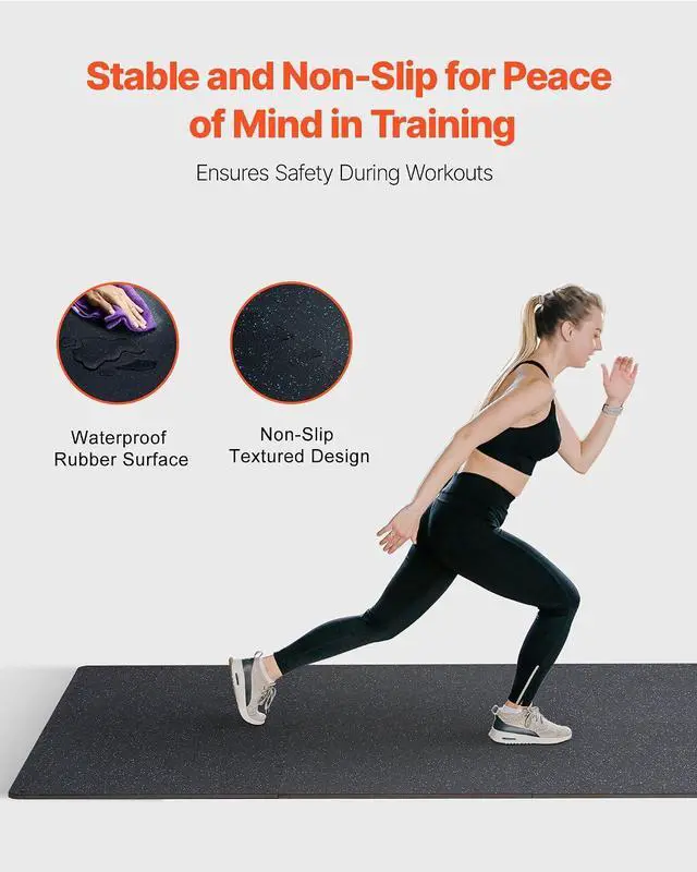 Alt view image 5 of 7 - 0.56Inch 48sq.ft 12 Tiles Gym Flooring for Home Gym, Rubber Top with High Density EVA Foam, 25 x 25In Gym Floor Exercise Equipment Mats, Interlocking Gym Mats, Puzzle Workout Mats, Black & Blue