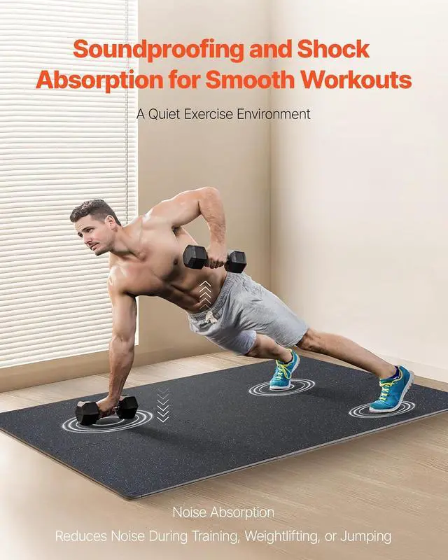Alt view image 6 of 7 - 0.56Inch 48sq.ft 12 Tiles Gym Flooring for Home Gym, Rubber Top with High Density EVA Foam, 25 x 25In Gym Floor Exercise Equipment Mats, Interlocking Gym Mats, Puzzle Workout Mats, Black & Blue
