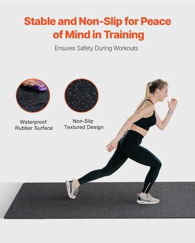 Alt view image 5 of 7 - 0.56Inch 24sq.ft 6 Tiles Gym Flooring for Home Gym, Rubber Top with High Density EVA Foam, 25 x 25In Gym Floor Exercise Equipment Mats, Interlocking Gym Mats, Puzzle Workout Mats, Black & White