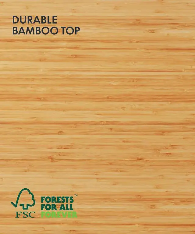 Alt view image 7 of 7 - E6 Bamboo 3-Stage Dual Motor Electric Standing Desk 48 x 24 Sit Stand Up Desk, Holds 220 lbs, Adjustable Height w/ Memory Presets, Solid Bamboo Desktop & White Frame, Ships in 2 Boxes