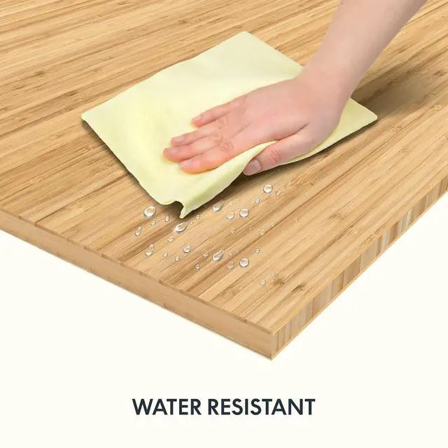 Alt view image 5 of 7 - Whole Piece Bamboo 55"x28" Desktop Height Adjustable Desk Rectangular Tabletop