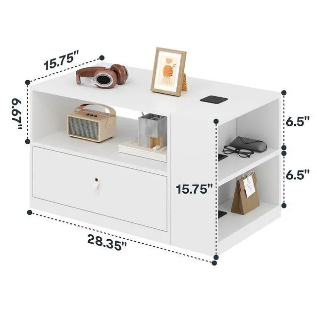 Alt view image 3 of 7 - H7 CAB Height Adjustable Sit-Stand Computer Workstation Desk with Storage, Pneumatic Lift Laptop Desk with Drawer & Cabinet, Compact Small Space Home Office Desk (25.8"41.3", White)