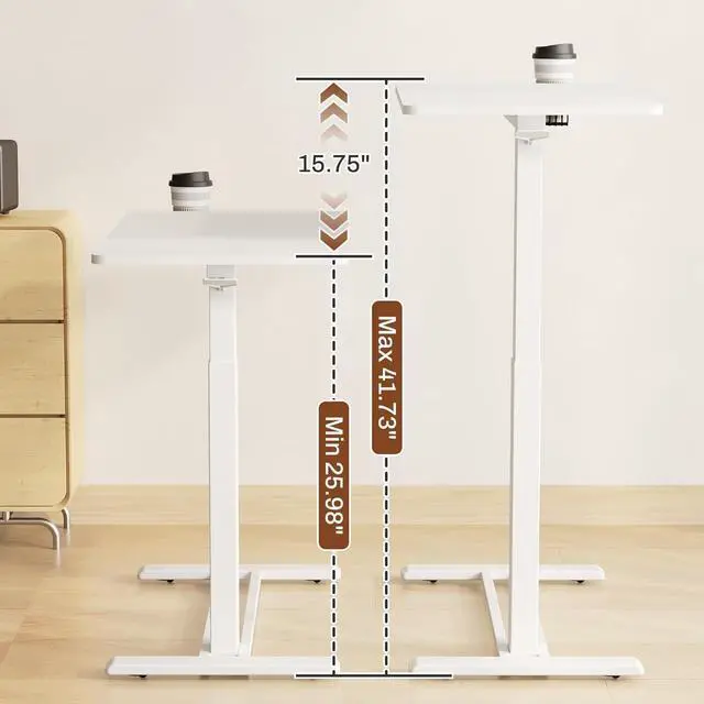 Alt view image 4 of 7 - Mobile Standing Desk with Wheels Pneumatic Laptop Desk Rolling Computer Cart Movable Height Adjustable Small Sit Stand Desk Computer Workstations Home Use27.6" W x 15.7" D,White