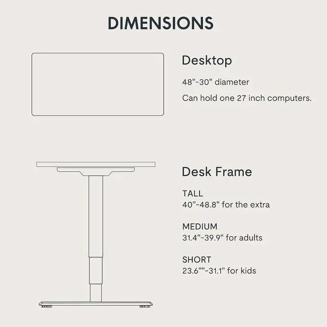 Alt view image 5 of 7 - E6 3-Stage Dual Motor Electric Standing Desk 48 x 30 Sit Stand Up Desk, Holds 220 lbs, Adjustable Height w/ Memory Presets, One-Piece Mahogany Desktop & Black Frame, Ships in 2 Boxes