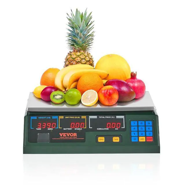 Main image of Digital Price Computing Scale 66 LB Weight Scales, Connectable to a Label Printer, Commercial Grade Dual LCD Display for for Retail Outlet Store, Food, Meat Shop, Deli, Produce Farmers Market