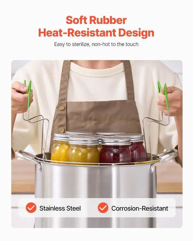 Alt view image 4 of 7 - 21 QT Canning Pot with Rack and Lid, Stainless Steel Waterbath Canner with Dual Handle and Glass Lid, Compatible with All Cooktops: Induction, Gas, Electric, Glass, Ceramic, Halogen
