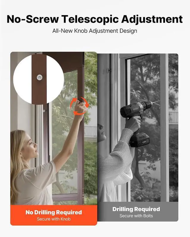 Alt view image 4 of 7 - Dog Door for Sliding Glass Door, 75 7/8 to 80 11/16 in Adjustable Height, Aluminum Alloy Frame with Rotating Hinges, Lock Design, 10 1/4 x 16 1/4 in Flap, Sliding Glass Pet Door for Renters