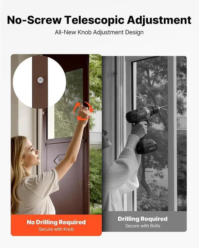Alt view image 4 of 7 - Dog Door for Sliding Glass Door, 75 7/8 to 80 11/16 in Adjustable Height, Aluminum Alloy Frame with Rotating Hinges, Lock Design, 13 5/8 x 23 5/8 in Flap, Sliding Glass Pet Door for Renters