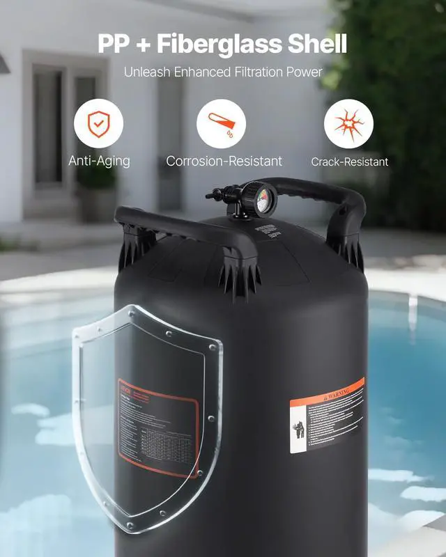 Alt view image 3 of 7 - 2026 Pro Cartridge Pool Filter Tank & Element, Large 725Sq. Ft Filtration Cleaning System for Pools | Compatible with Pumps 3 HP to 5.5 HP | Up to 9510-21207GPH | for Pools Up to 317006 Gallons