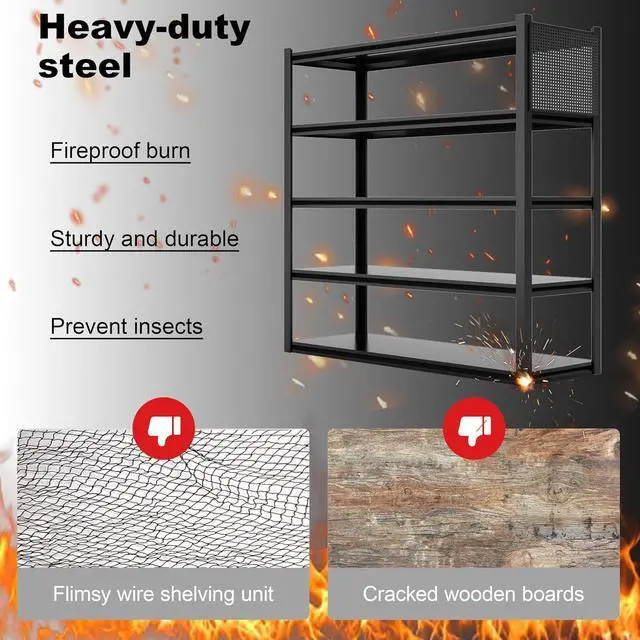 Alt view image 4 of 7 - Storage Shelves with Pegboard,72*48" Wide 24Heavy Duty Garage Shelving Units and Storage,Metal Shelving Adjustable Shelves,Garage Storage Rack,Industrial Utility Organization For Kitchen,Pantry