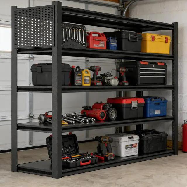 Main image of 2 SetsGarage Shelving 59" Wide Heavy Duty Storage Shelves Units and Storage,Metal Shelving Adjustable Shelves,Steel Garage Storage Rack,Industrial Utility Shelf Organization For Kitchen,Pantry