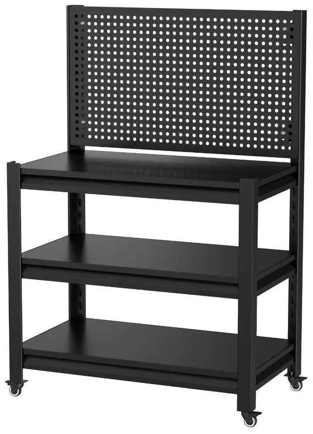 Main image of Large Rolling Tool Cart with Drawers, 3 Tier Heavy-Duty Mobile Storage Cart with Lockable Wheels, Multi-Purpose Organizer for Garage Workshop Home Office