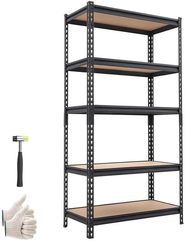 Main image of Garage Shelving, 5-Tier Adjustable Storage Shelves, 3000 lbs Heavy Duty Garage Shelves, Metal Utility Rack Shelf for Garage Workshop Warehouse Basement, 59.49" W x 20.55" D x 71.38" H