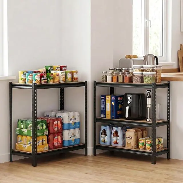 Alt view image 2 of 7 - Storage Shelves, 5-Tier Adjustable, 2500 lbs Capacity, Heavy Duty Garage Storage Shelving Unit, Metal Utility Rack Shelf, for Garage Warehouse Basement Kitchen, 40.35" W x 20.35" D x 71.38" H