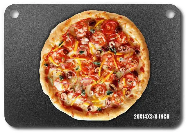 Main image of Pizza Steel, 20" x 14" x 3/8" Pizza Steel Plate for Oven, Pre-Seasoned Carbon Steel Pizza Baking Stone with 20X Higher Conductivity, Heavy Duty Rustproof Pizza Pan for Outdoor Grill, Indoor Oven