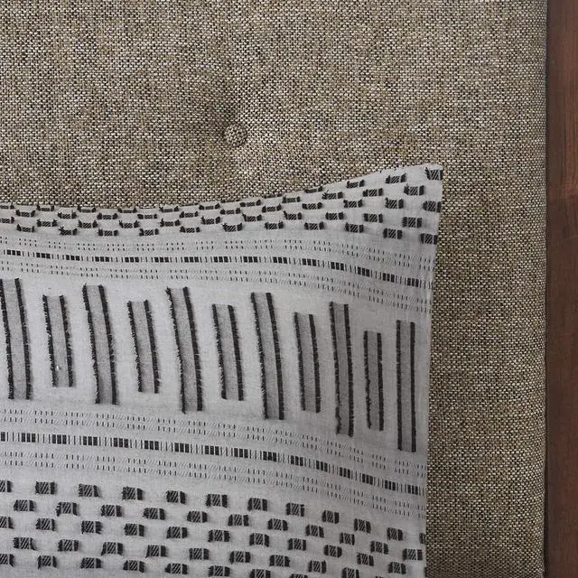 Alt view image 5 of 7 - Soft King/Cal King Cotton Jacquard Duvet Cover Mini SetFarmhouse Style, Matching Shams, Machine Washable, Quilt Sets,Exquisite.