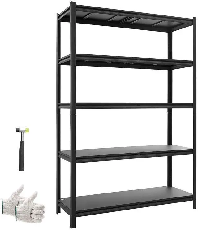 Main image of Storage Shelves, 5-Tier Adjustable, 2500 lbs Capacity, Heavy Duty Garage Storage Shelving Unit, Metal Utility Rack Shelf, for Garage Warehouse Basement Kitchen, 48.43" W x 18.31" D x 71.38" H